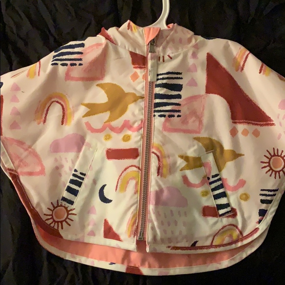 Reversible poncho little girl